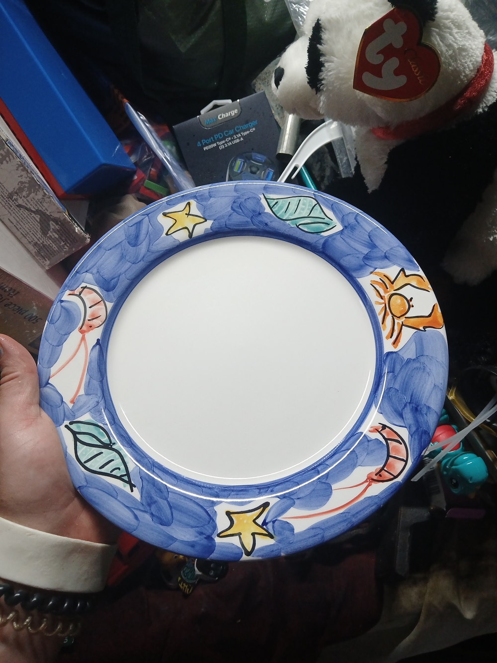 Pier 1 Dinner Plate Italy NAUTICAL Hand Painted
